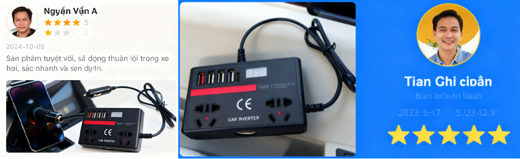 Screenshots of e-commerce platform sales data (sales volume, positive review rate) and customer store backend order images