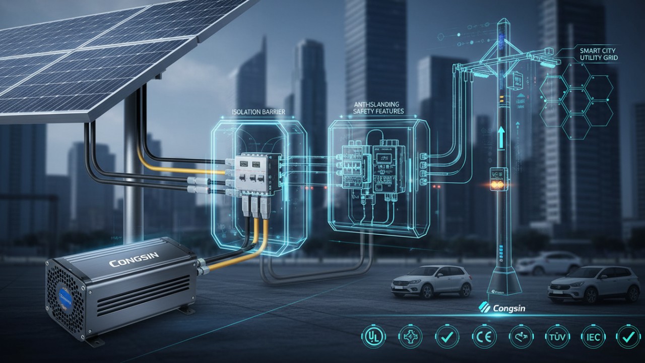 Solar inverter compliance and safety standards for local grid interconnection