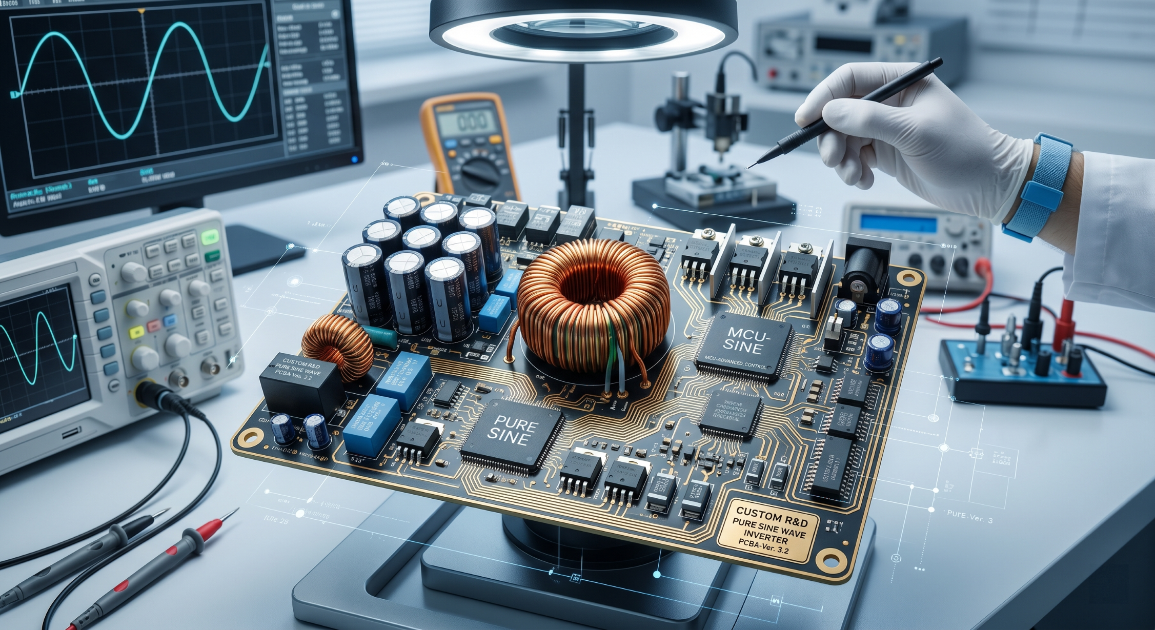 Upgraded OEM inverter circuit board for custom manufacturing