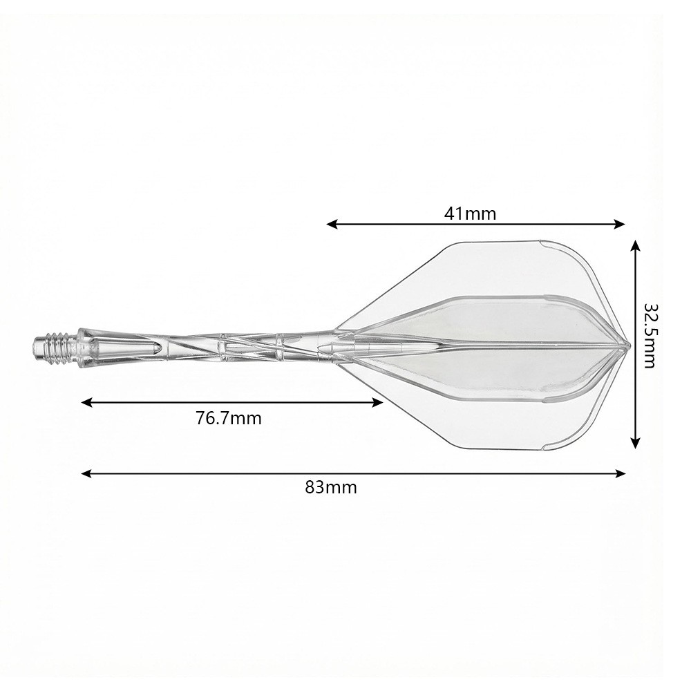 2ba darts flight size chart