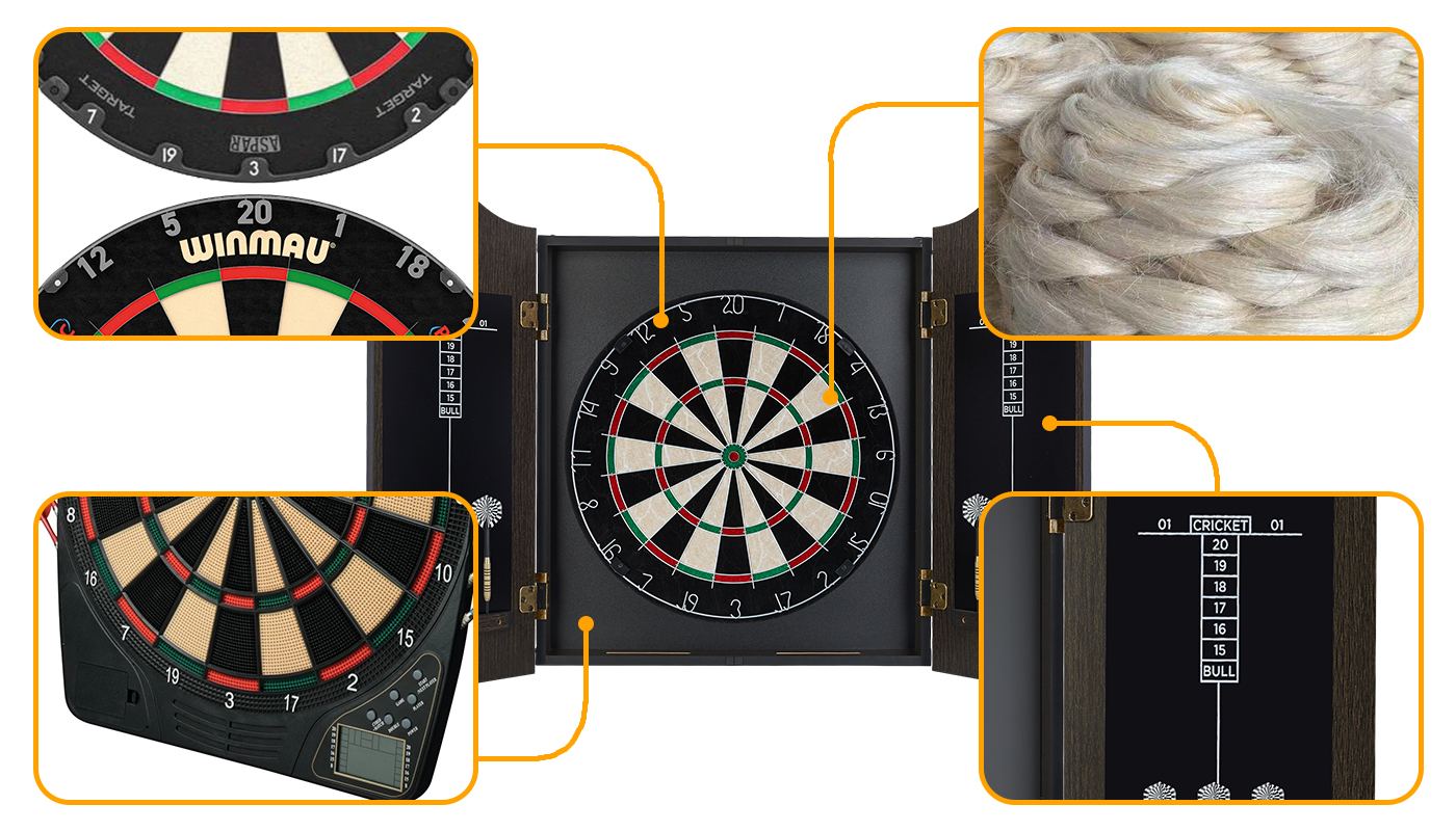 Custom sisal dart board