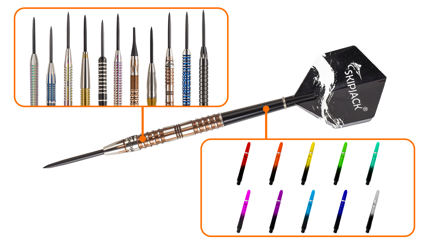 Custom tungsten steel darts