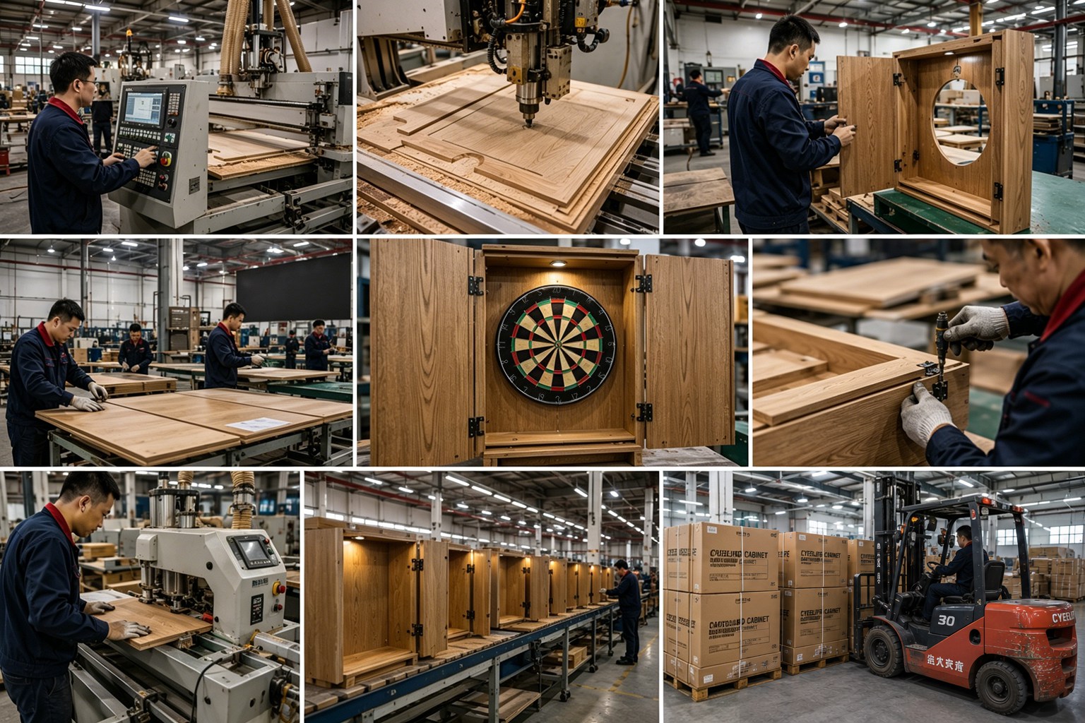 dartboard cabinet manufacturing