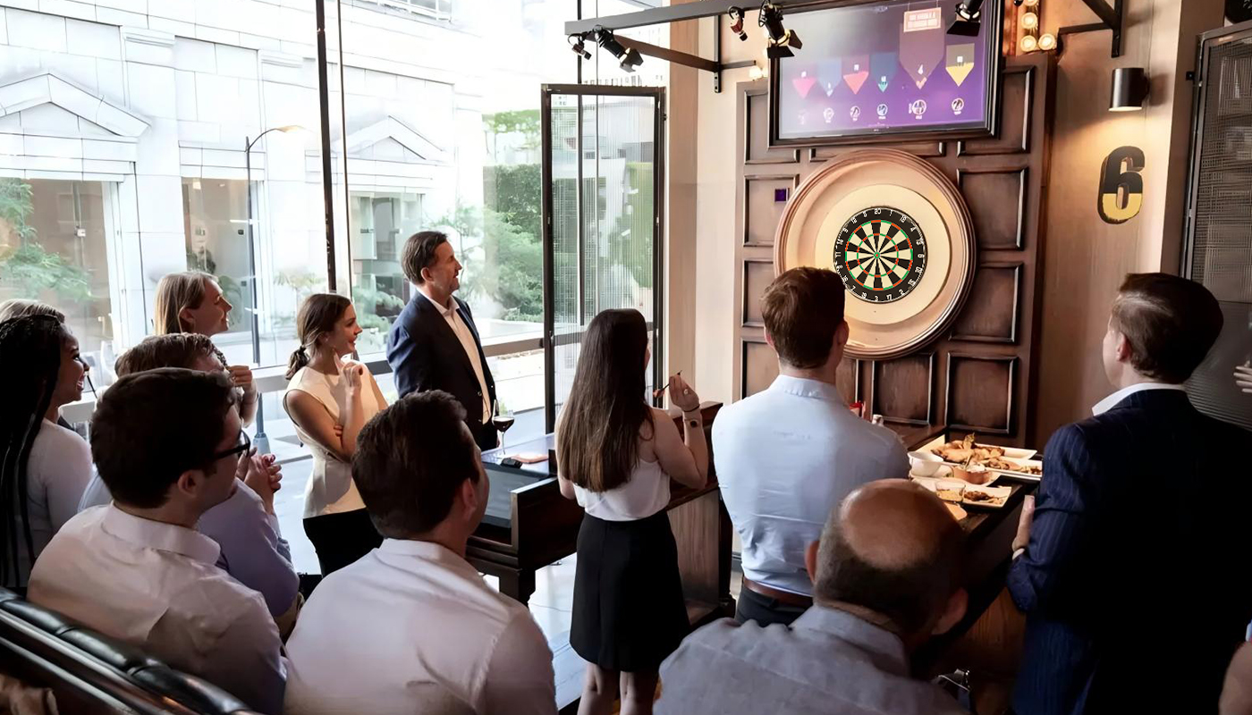 hosting darts event