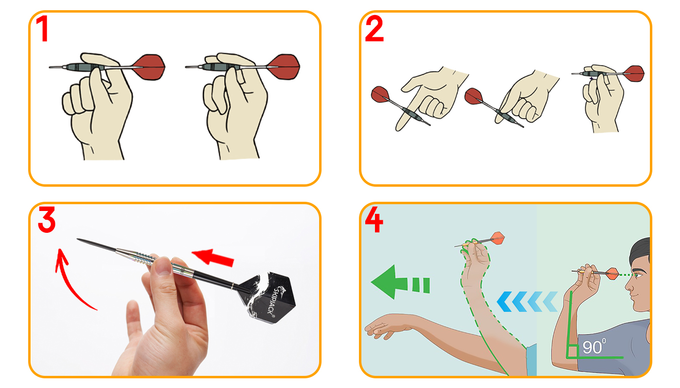 how to hold darts