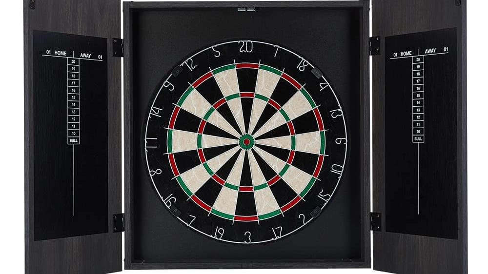 MDF Square Dart Board Cabinet with Scoreboard