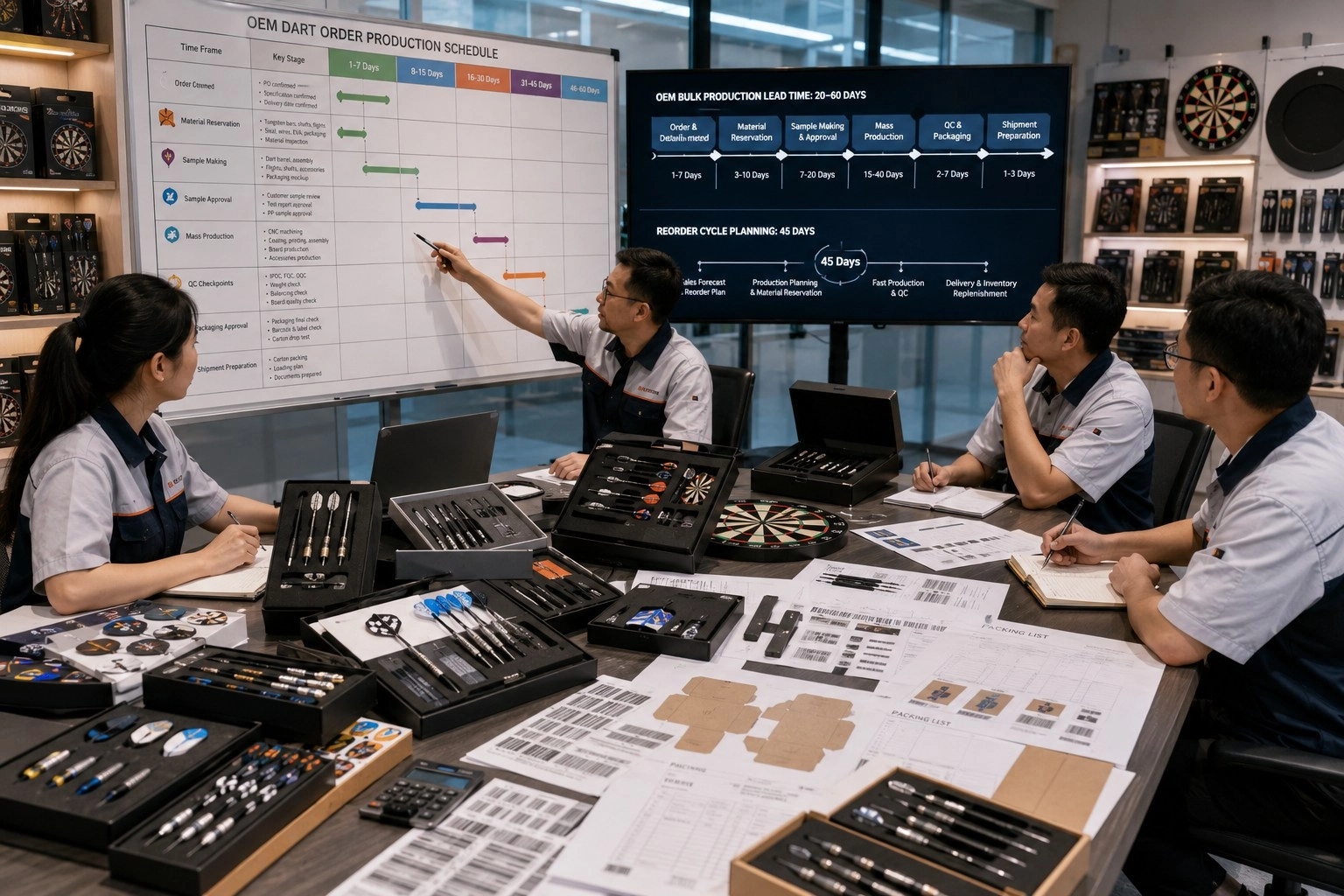 OEM darts production planning