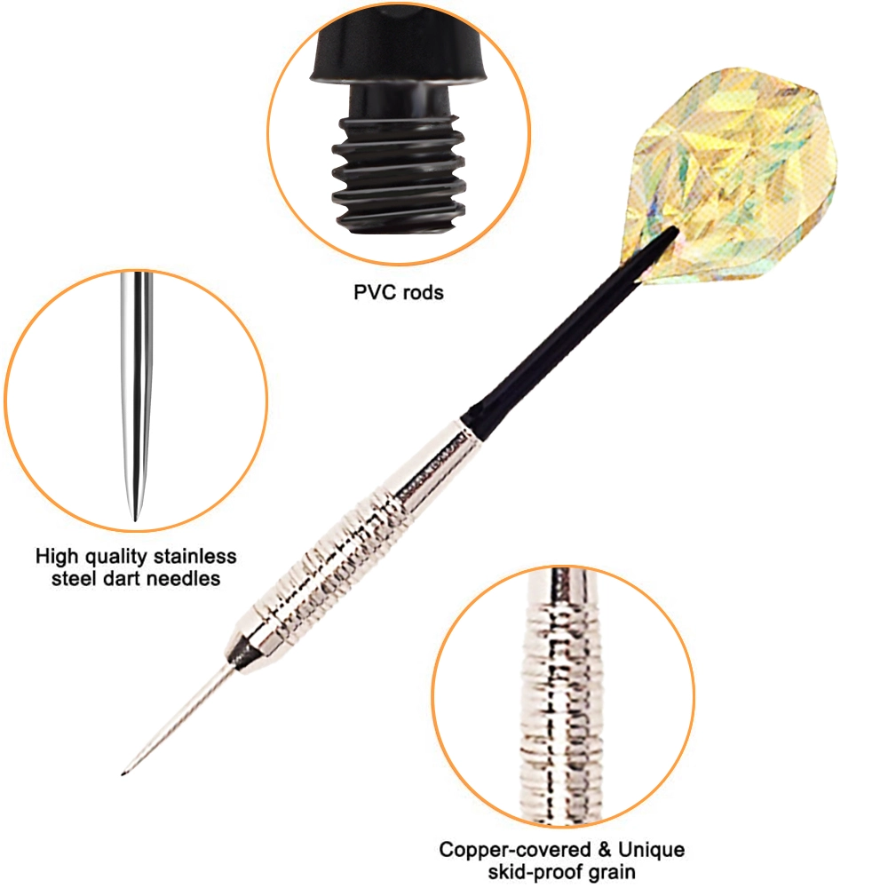 Precision-machined steel tip darts