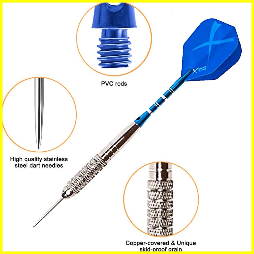 Steel tip darts with aluminum shafts
