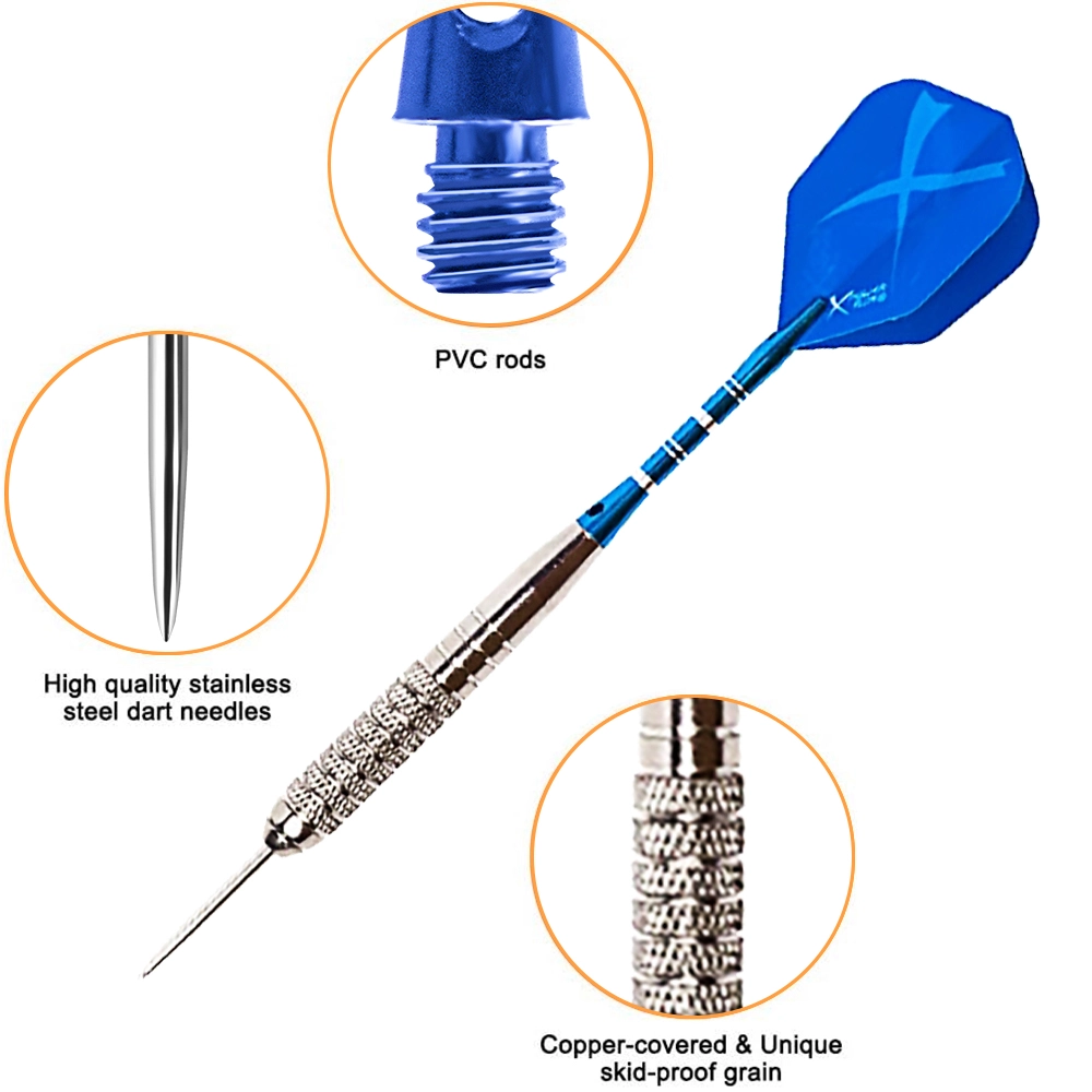 Steel tip darts with aluminum shafts