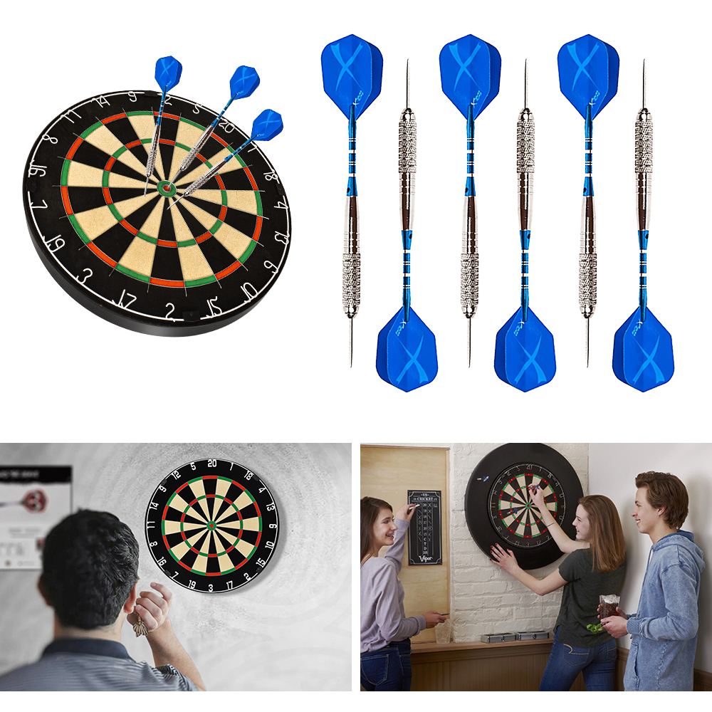 Steel tip darts with case and accessories