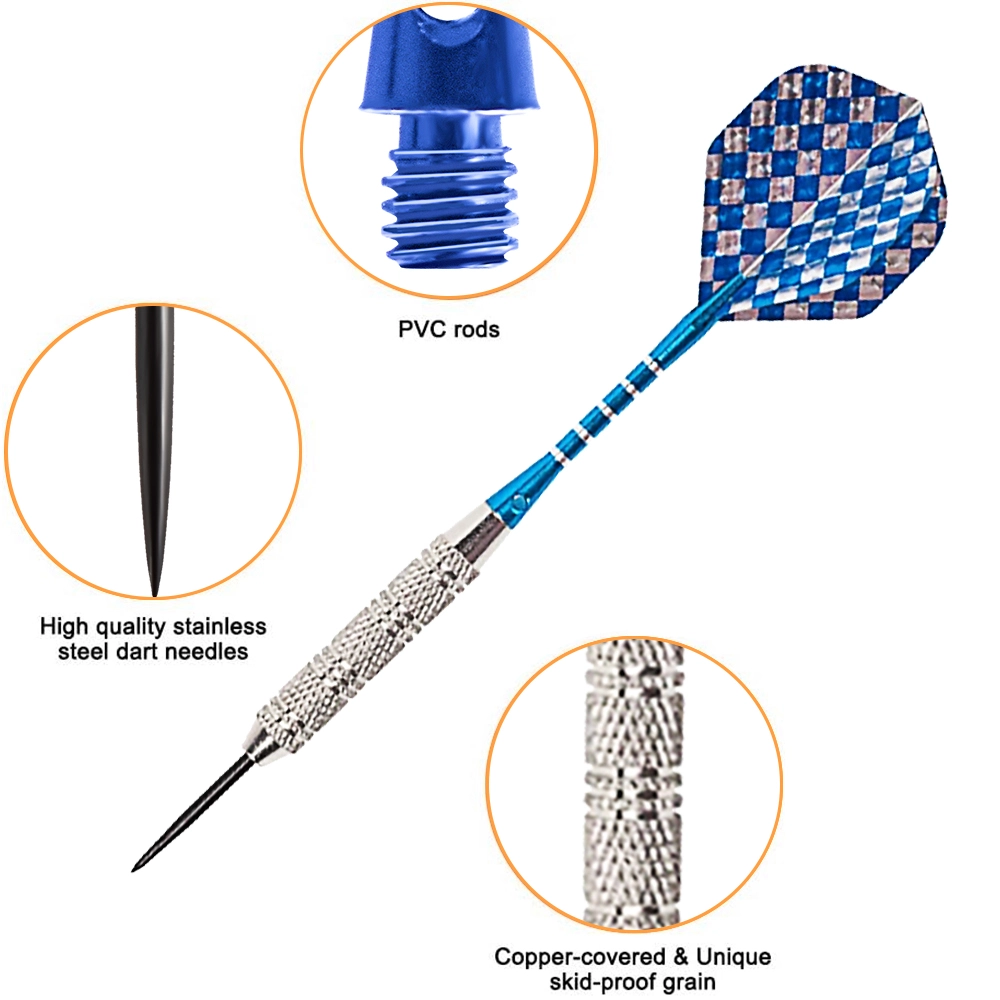 Steel tip darts with ergonomic grips