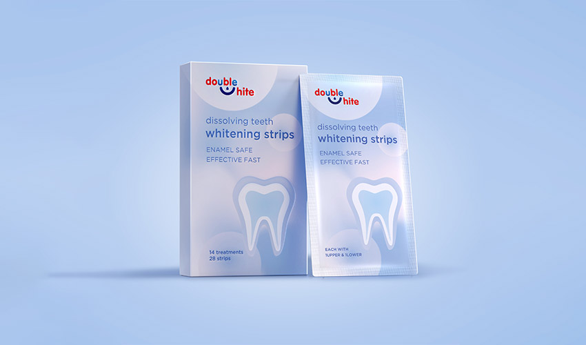 Bandes blanchissantes pour les dents dissolvantes