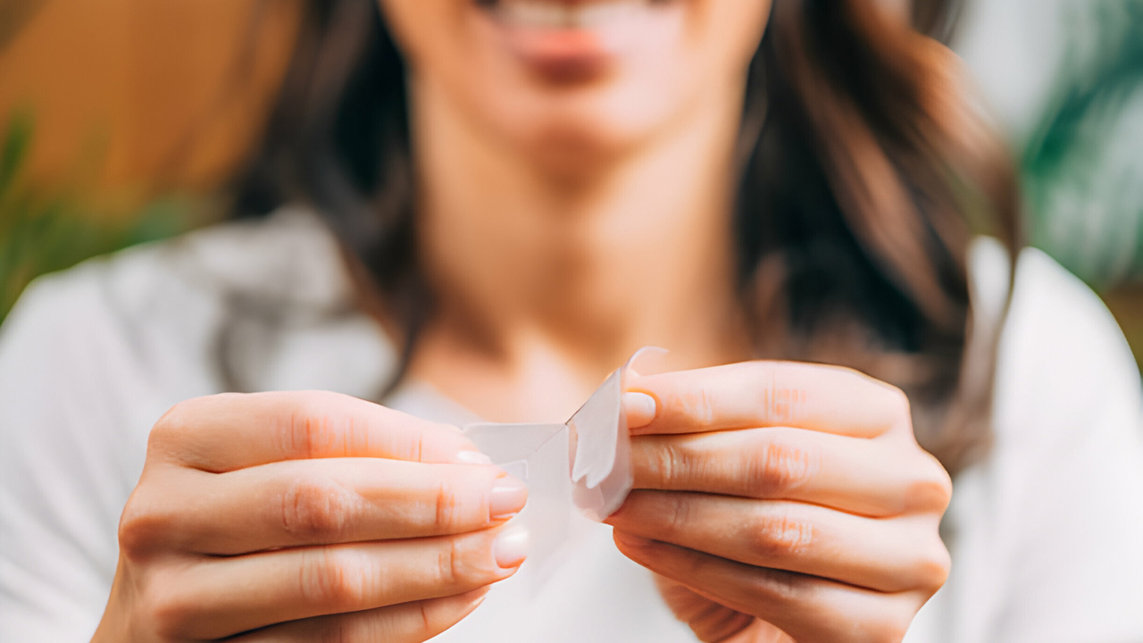 Bandes de blanchiment des dents sans résidus