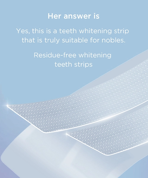 Two clear plastic teeth whitening strips with a bumpy texture.