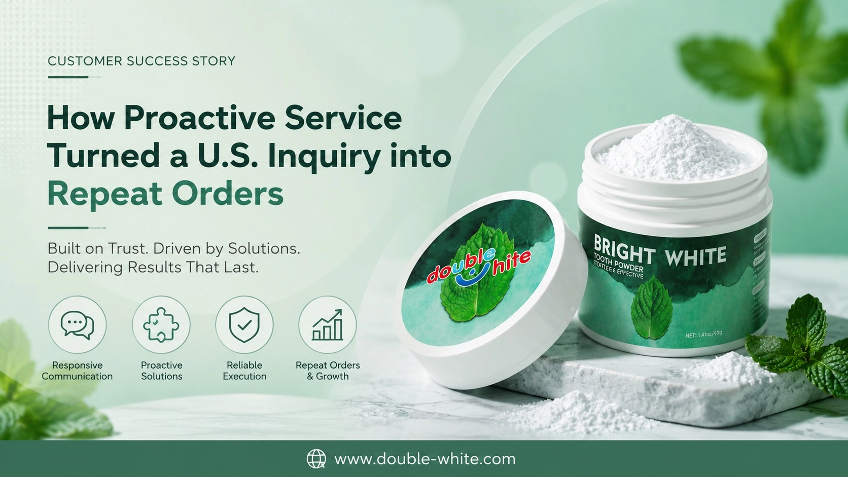 Comment un service proactif a transformé une demande de renseignements aux États-Unis en commandes répétées - Double White