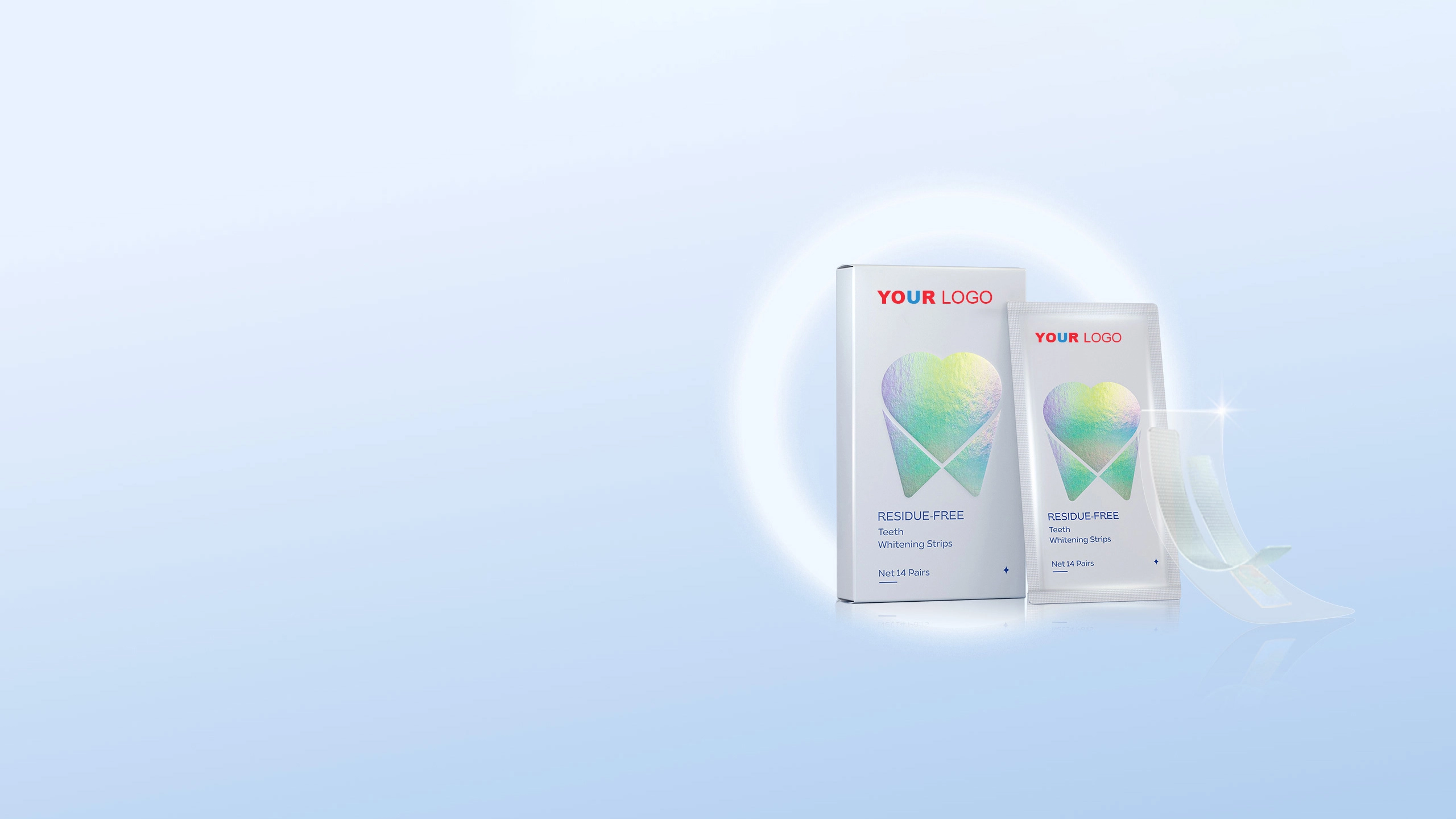 Tiras clareadoras de dentes Double White sem resíduos - Double White