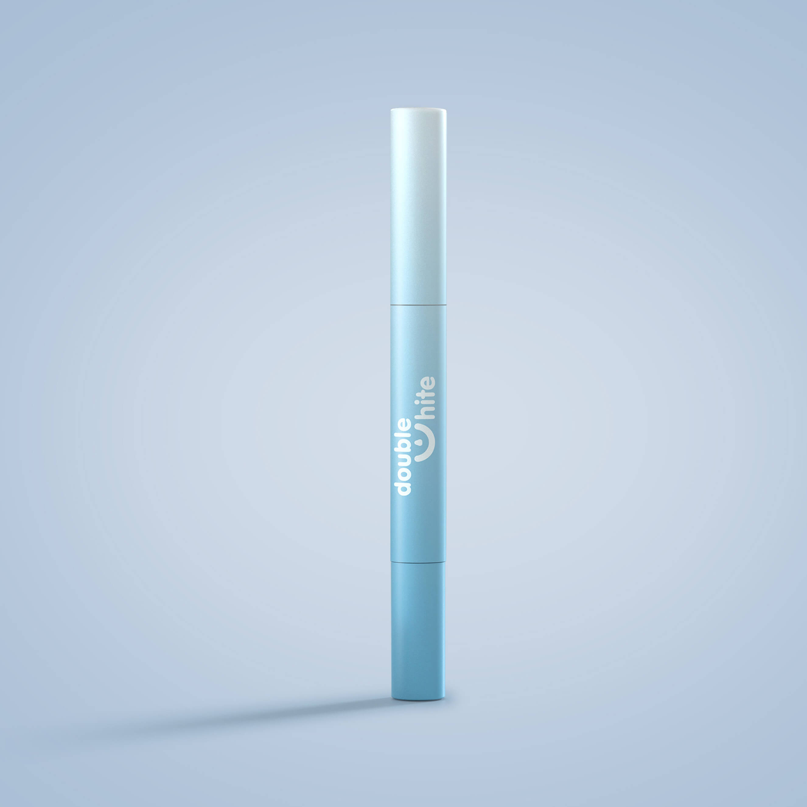 A blue and white tube of Double White teeth whitening gel.