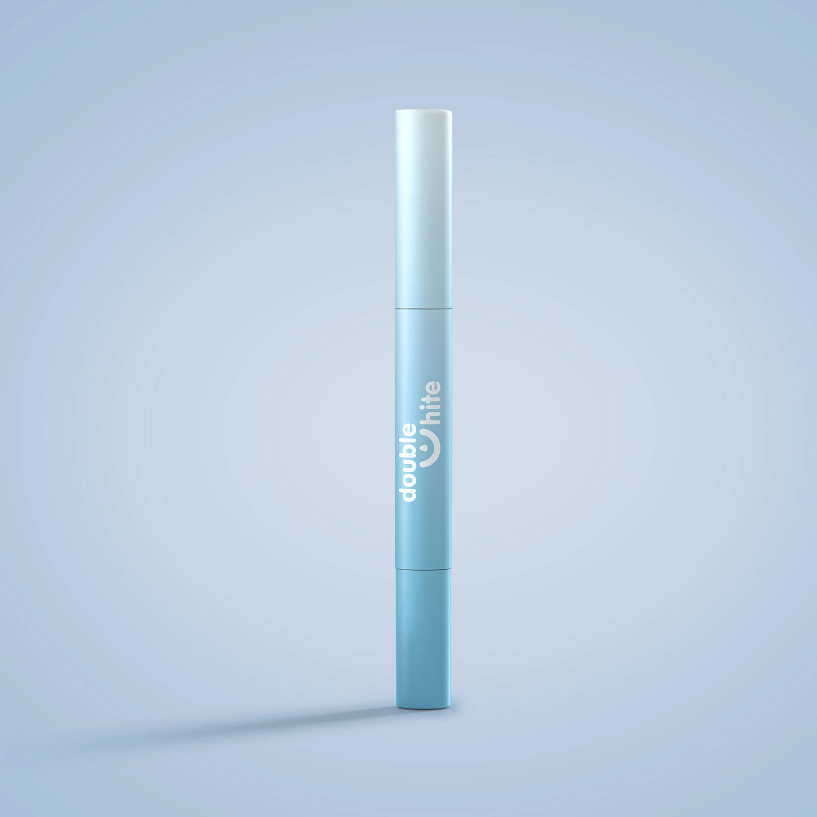 A blue and white tube of Double White teeth whitening gel.