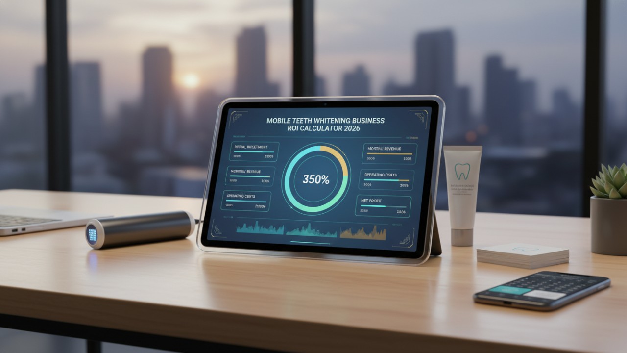 حاسبة عائد الاستثمار لأعمال تبييض الأسنان عبر الهاتف المحمول 2026