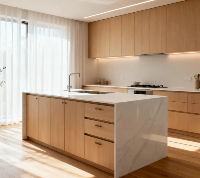 wood grain kitchen
