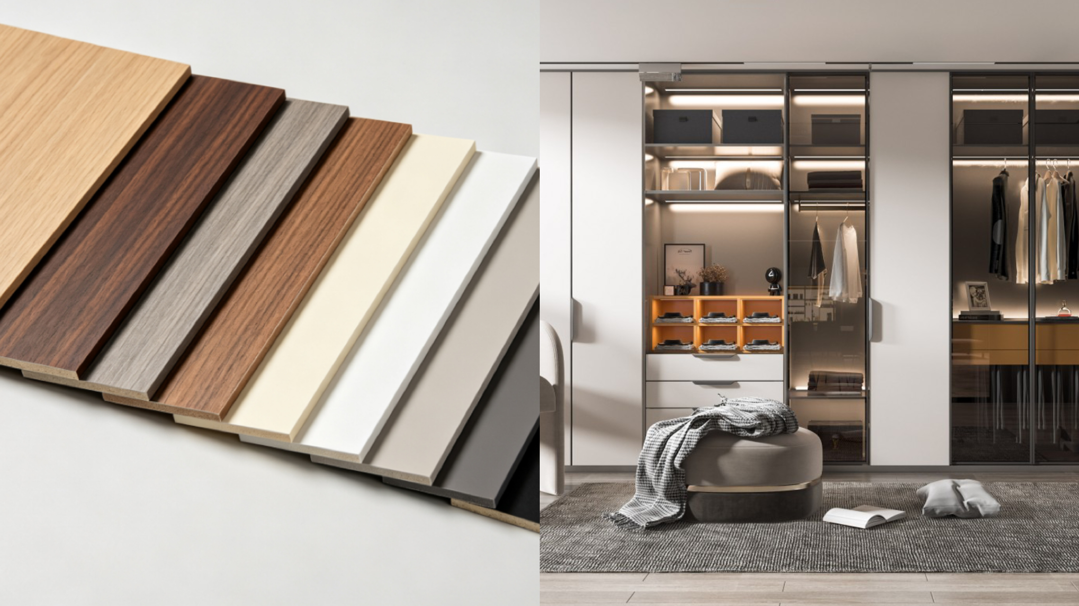E0 melamine faced particleboard for custom wardrobe and storage cabinets