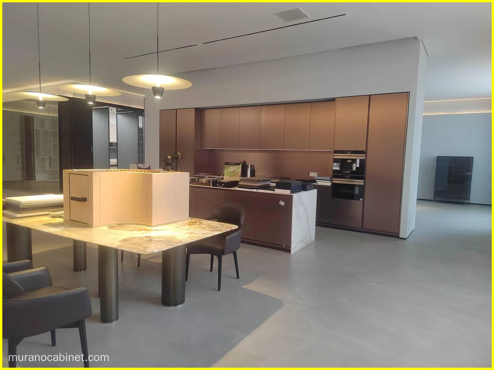 Modern PET kitchen cabinet design.