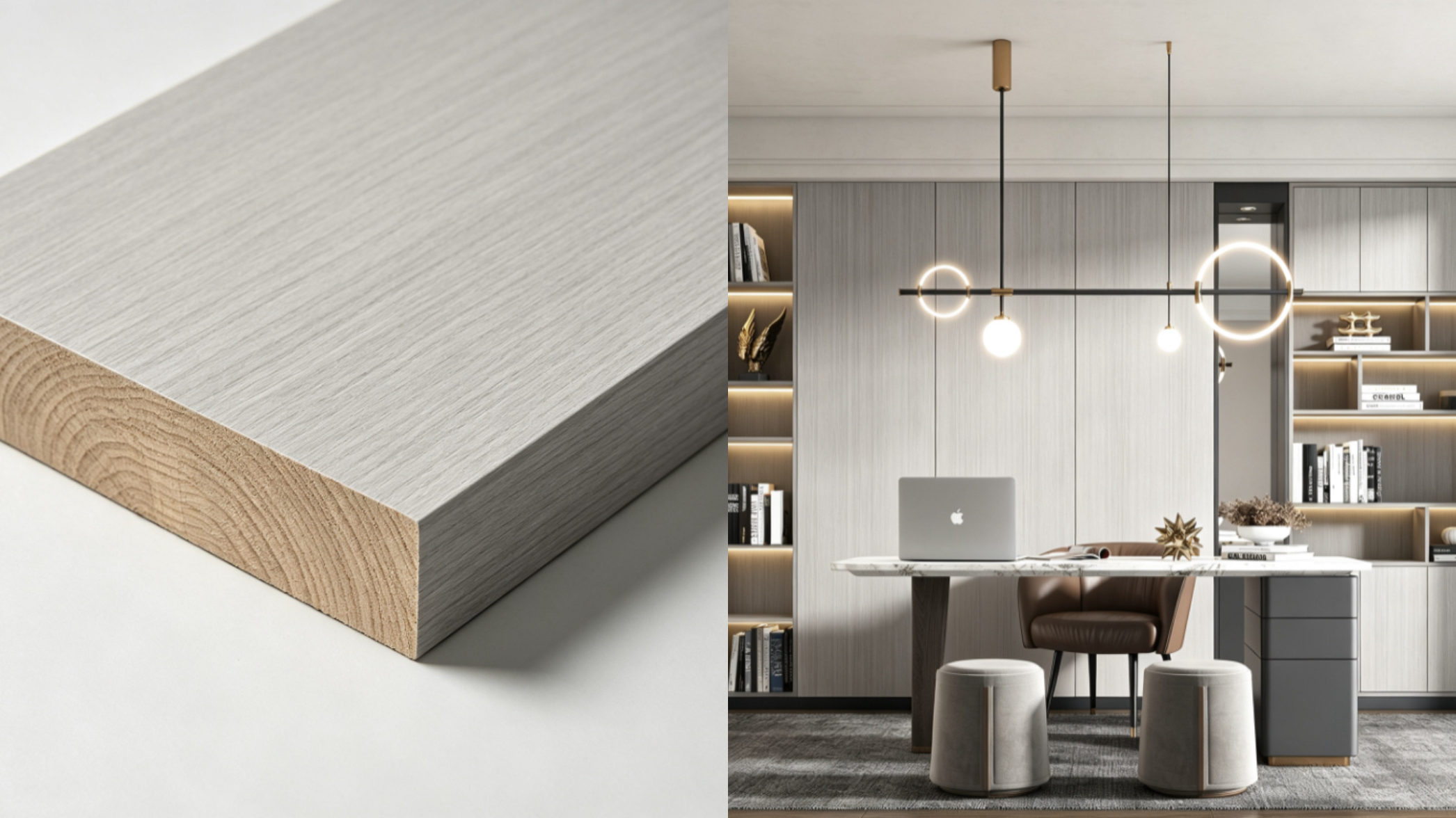E0 melamine faced particleboard for custom wardrobe and storage cabinets