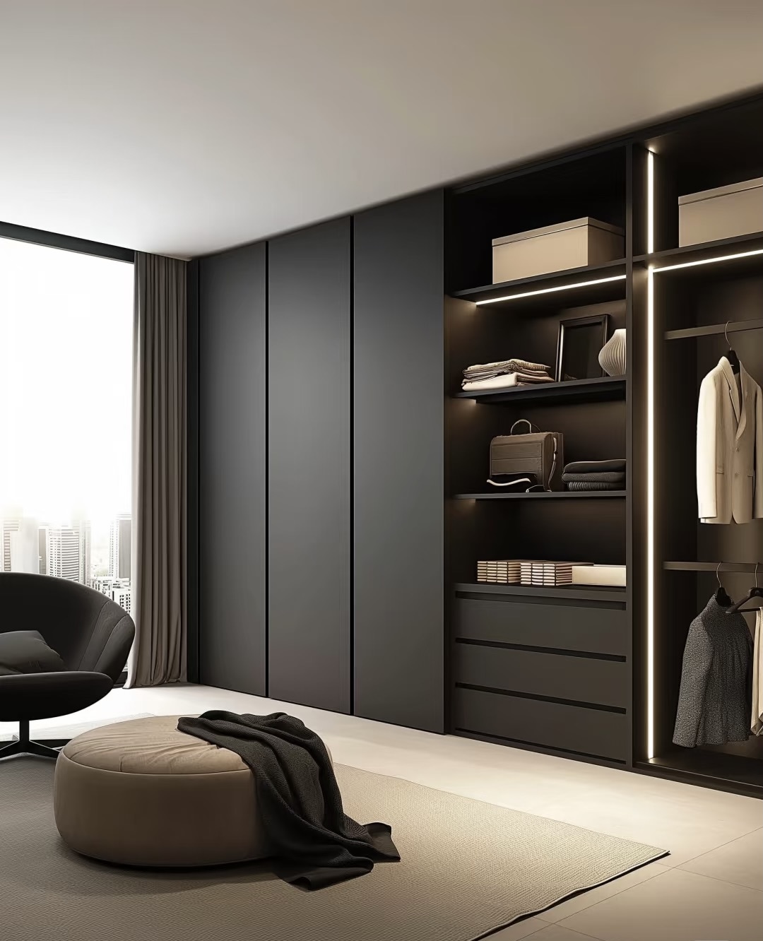 EBhighglossy light luxury wardrobe1