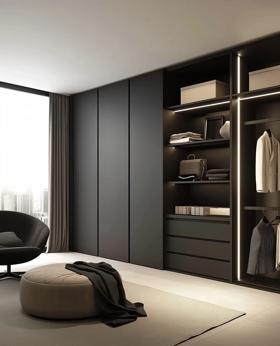 EBhighglossy light luxury wardrobe1
