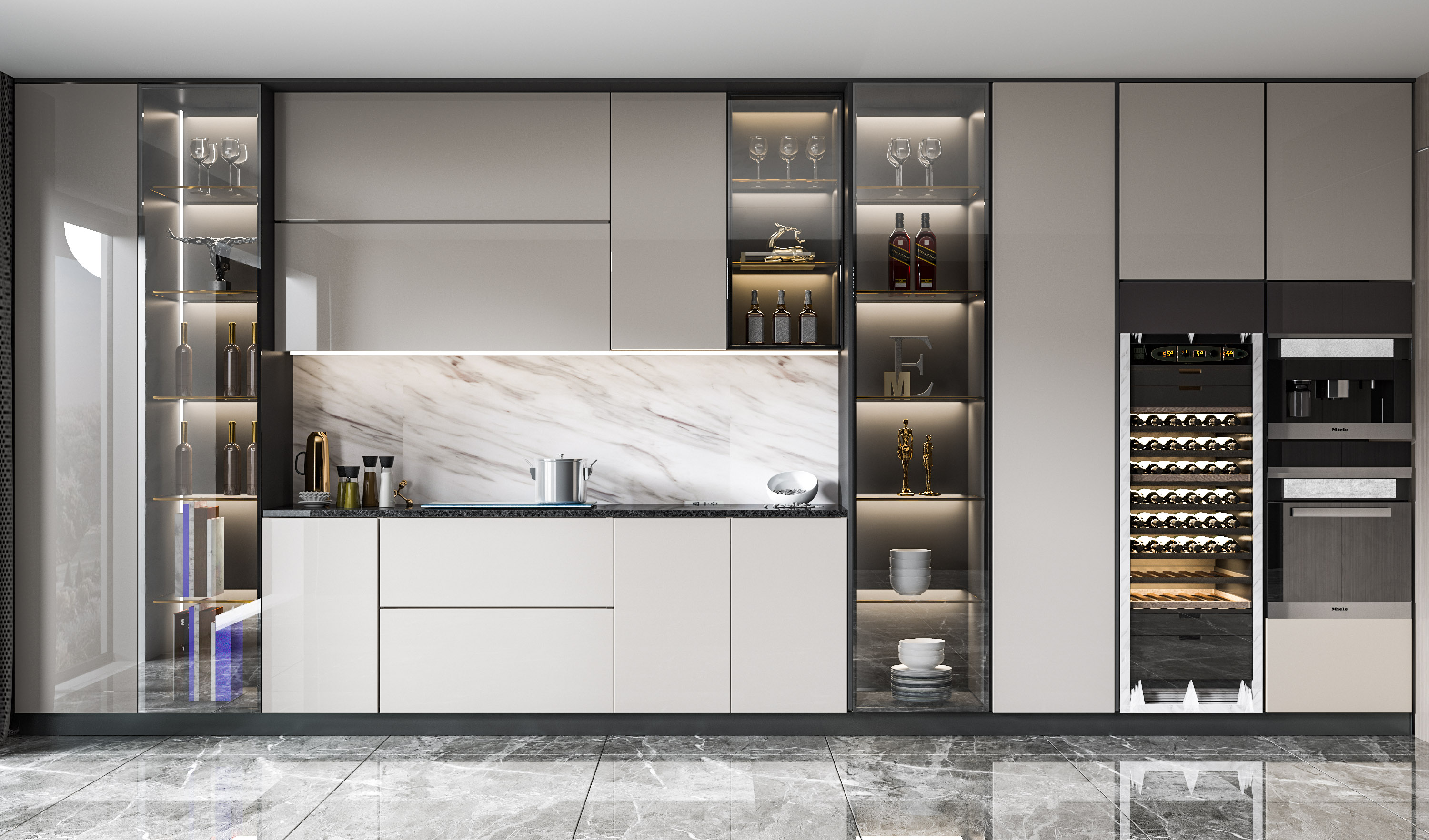 Multi-Functional Combined Wine Cabinet