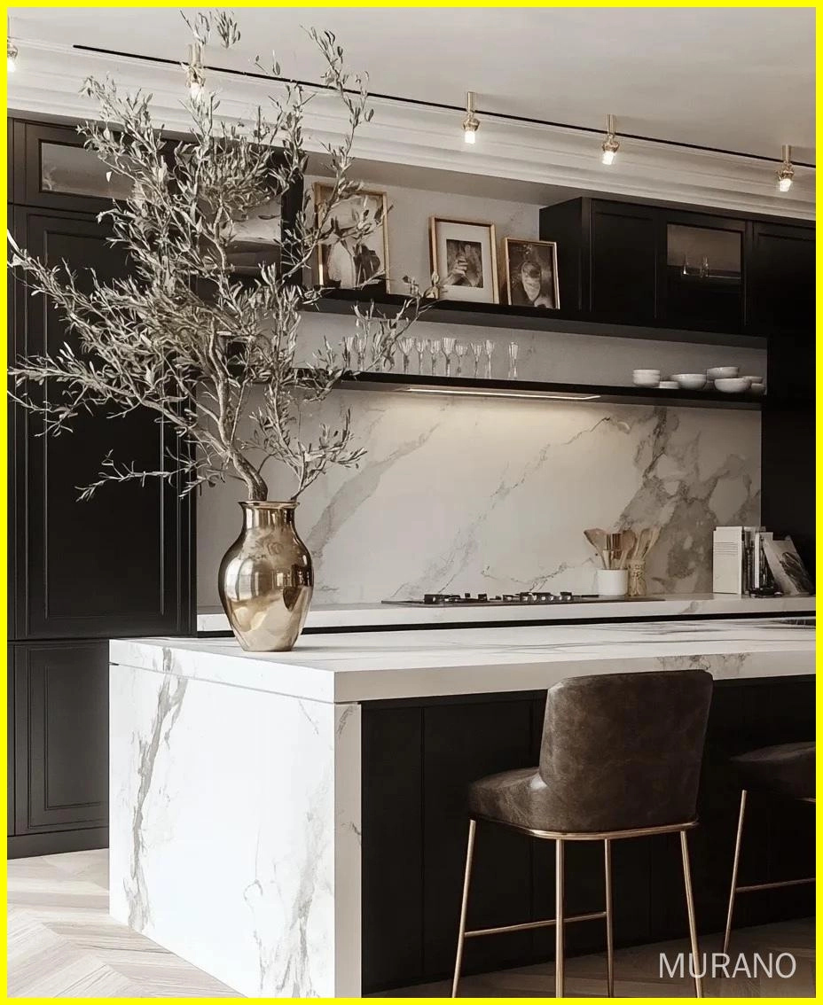 Marble Black - Gold Sleek Luxury Cabinet1