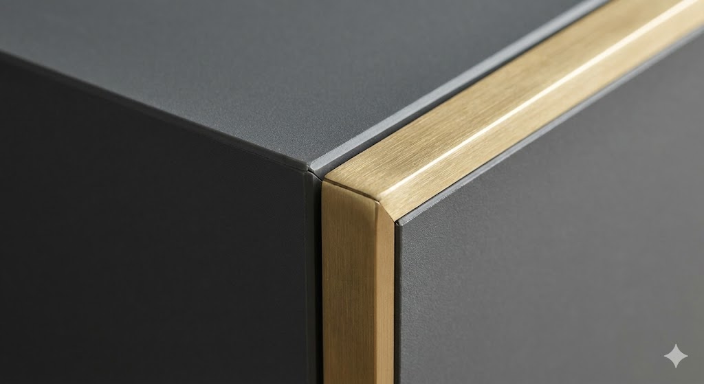 the edge of a PET door panel