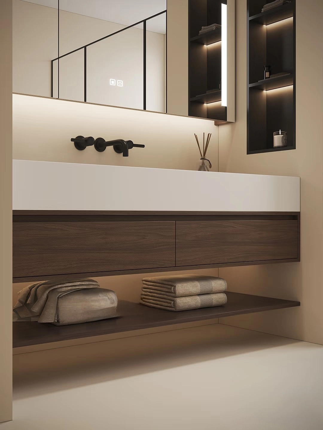 wooden bathroom cabinet.5