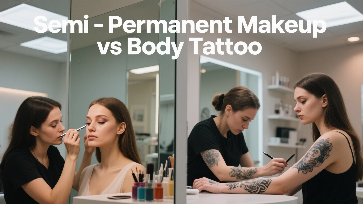 Semi‑Permanent-Makeup-vs-Body-Tattoo Semi‑Permanent Makeup vs Body Tattoo