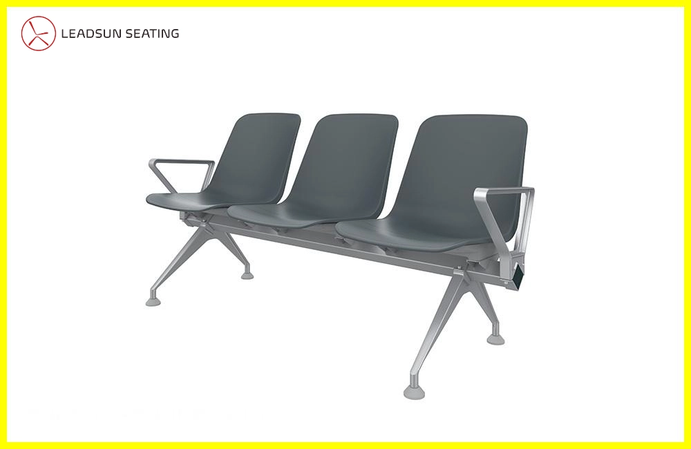 public metal waiting chair