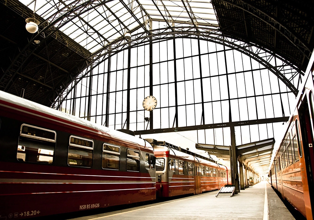 Train station waiting area