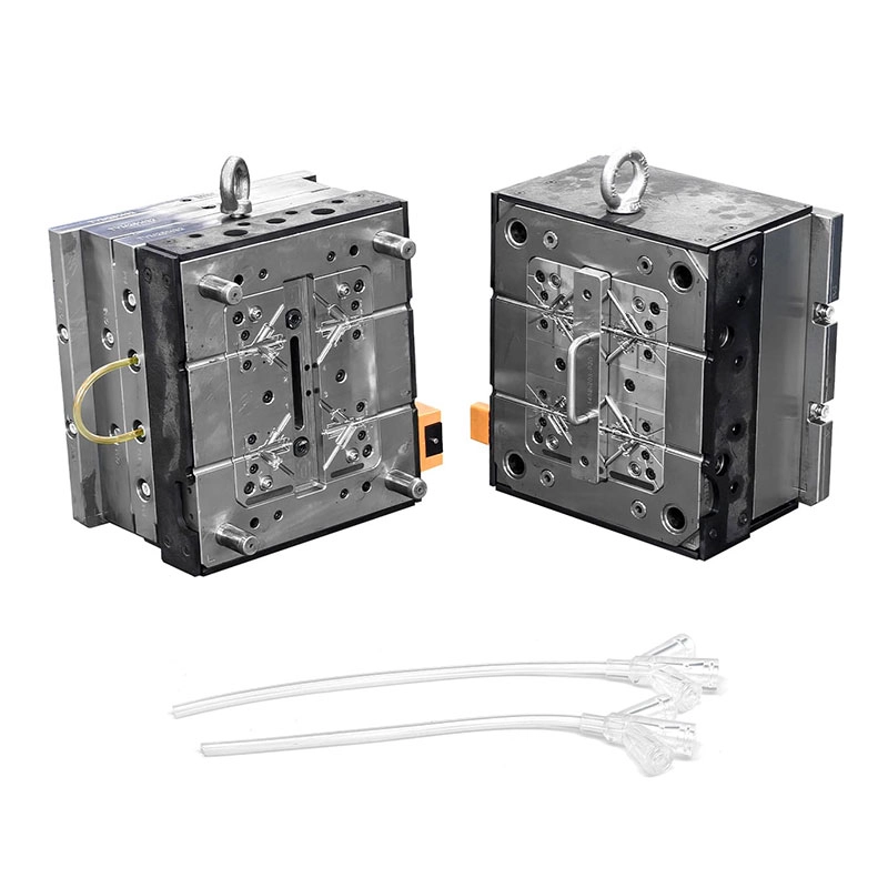 Core movable LSR mold with interchangeable inserts for silicone tubing parts - TYM