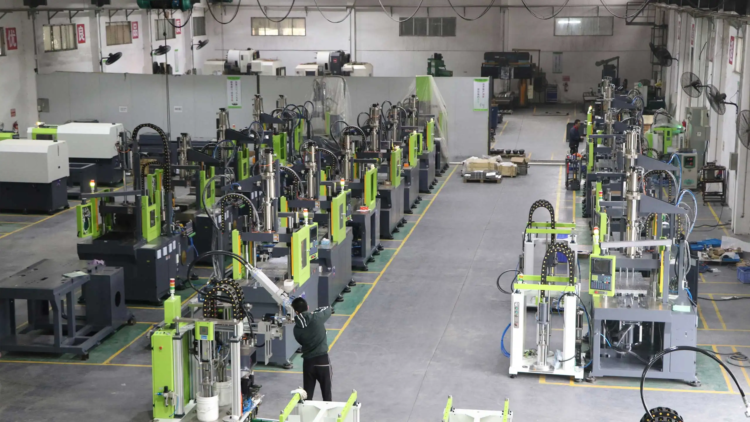 Factory tour view of TYM LSR injection molding equipment and production lines - TYM
