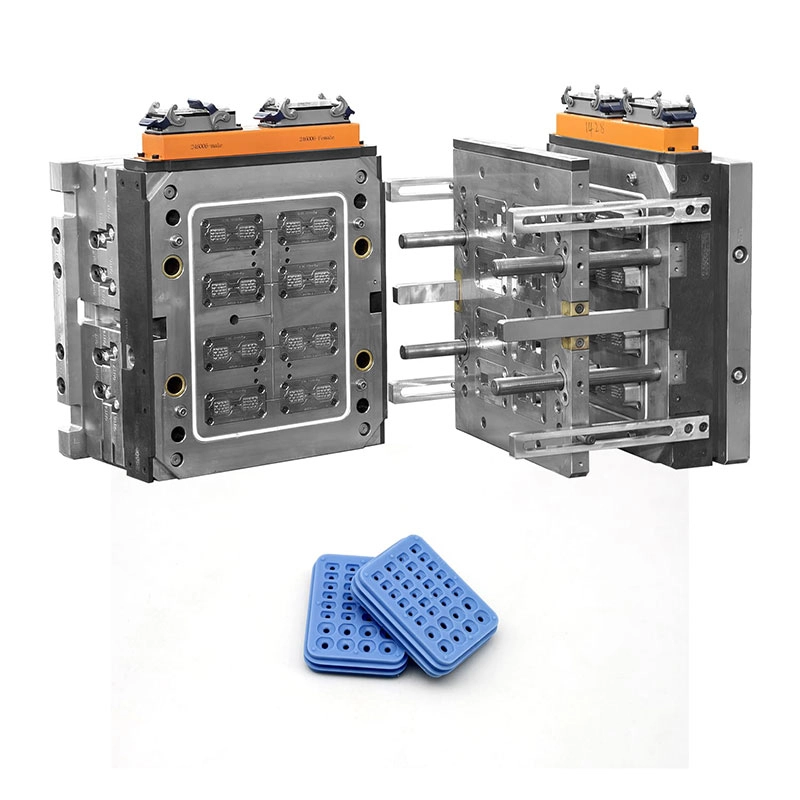 Mid-platen 3-platen LSR mold for silicone valve and frame seal parts - TYM