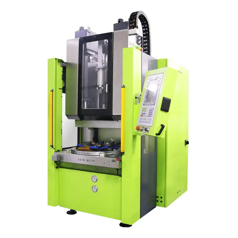 Vertical rotary micro LSR injection molding machine for small silicone parts - TYM