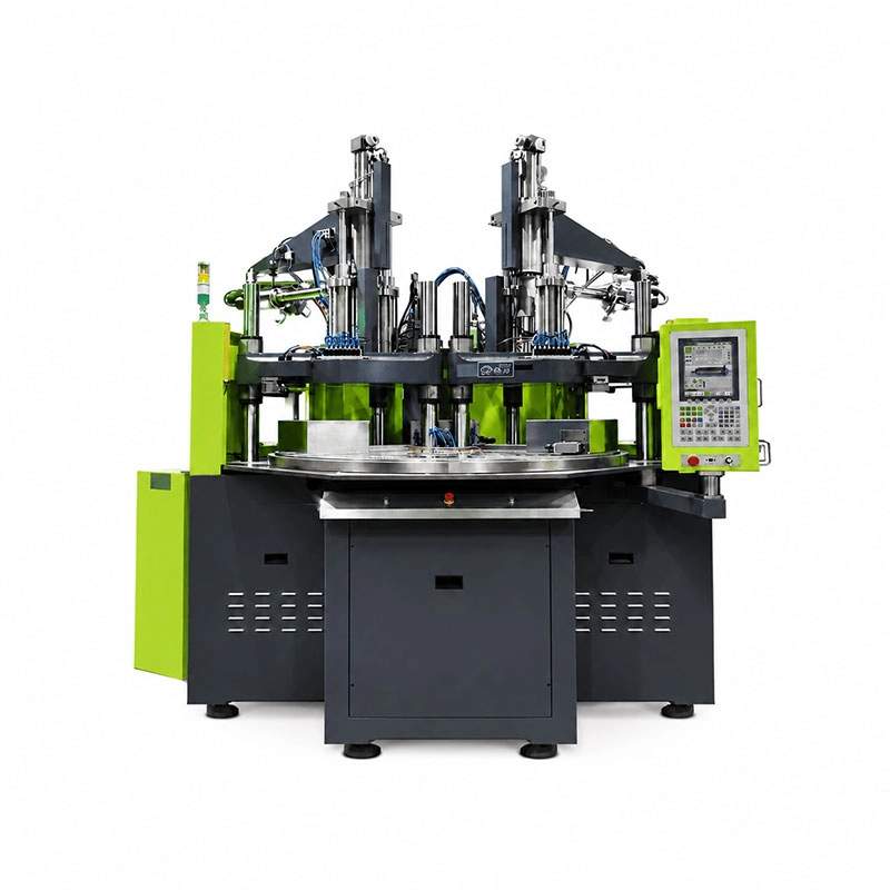 Vertical 2K double-color LSR injection molding machine for two-color silicone molding - TYM