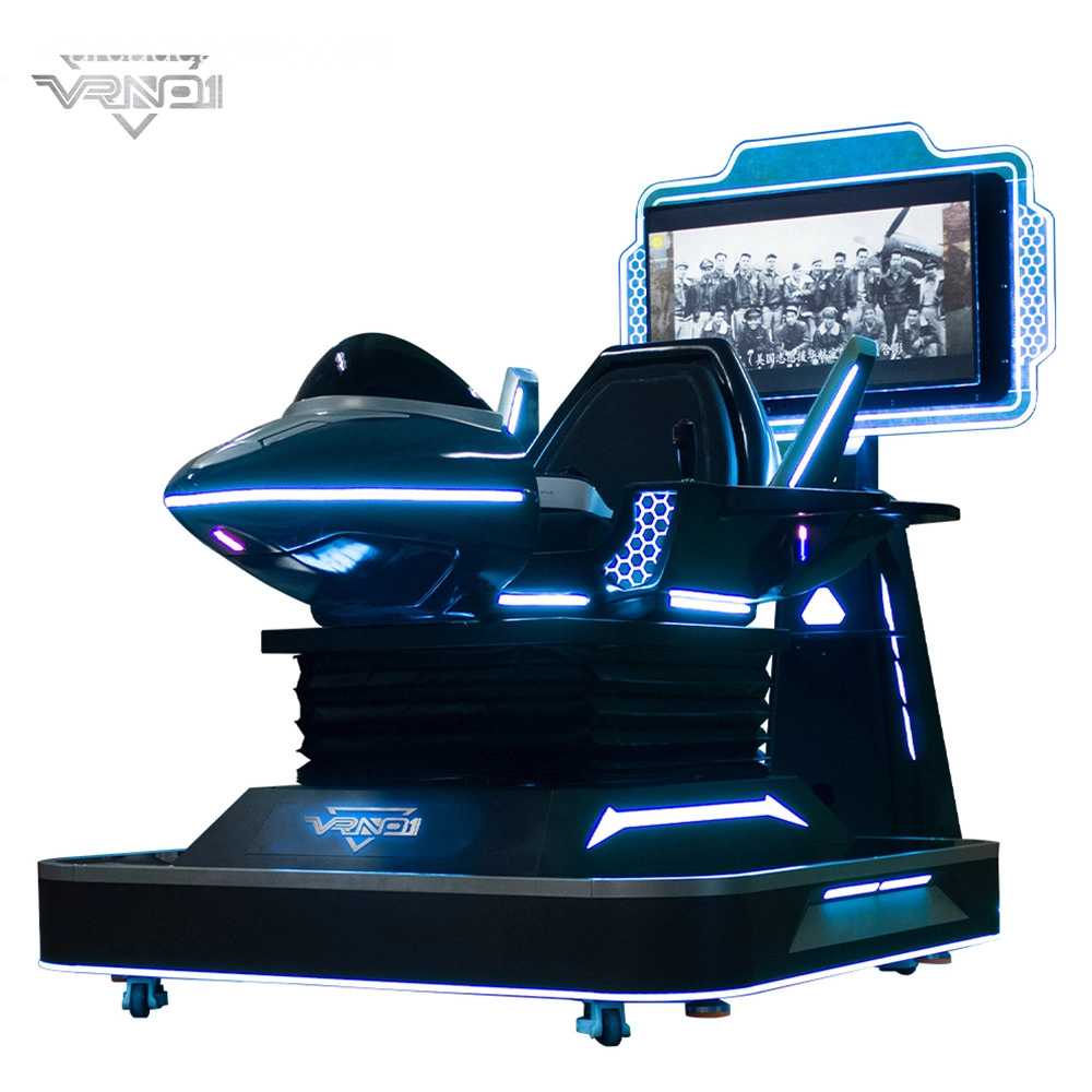 Single-Player 360 Degree Rotation 9D VR Flight Airplane Simulator Thunder Fighter - VRN0.1