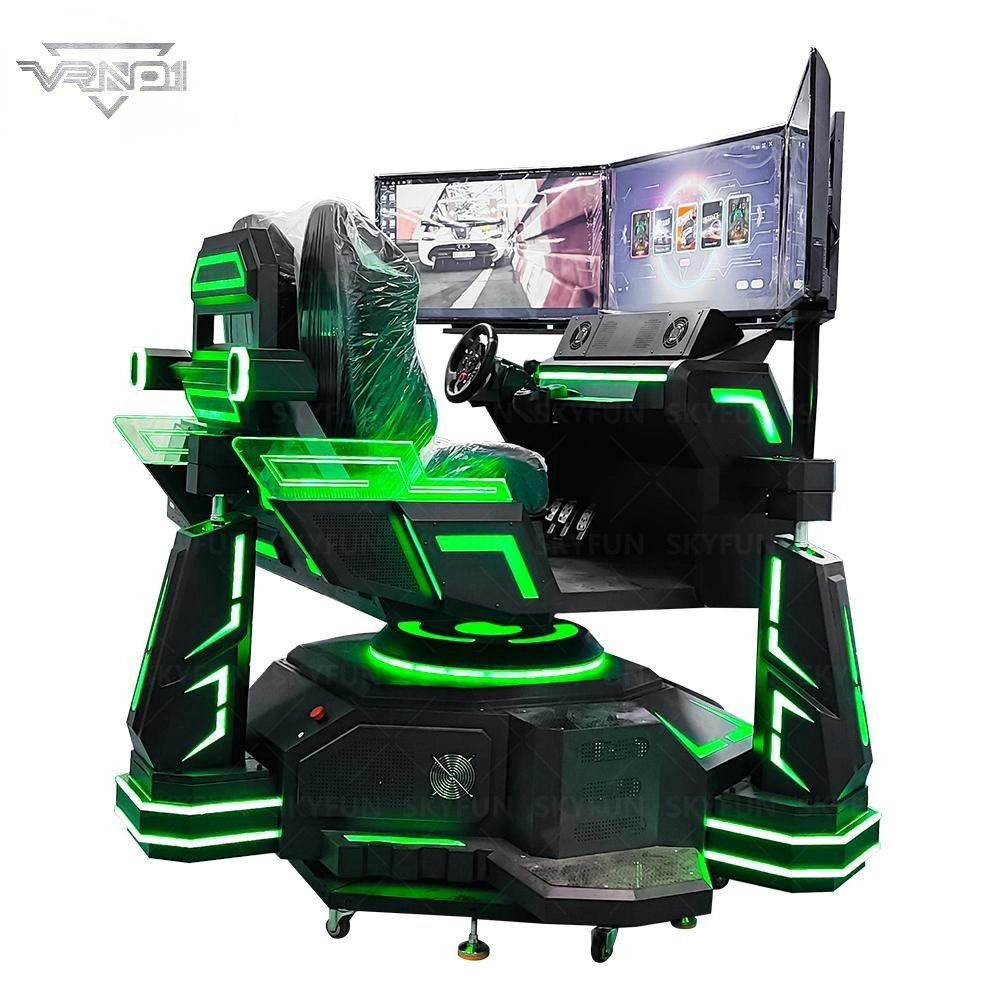 Coche de carreras dinámico, divertido, emocionante, a la moda, con rotación de 360° y 3 pantallas, ideal para parques de atracciones, interiores y exteriores, centro comercial (6) - VRN0.1