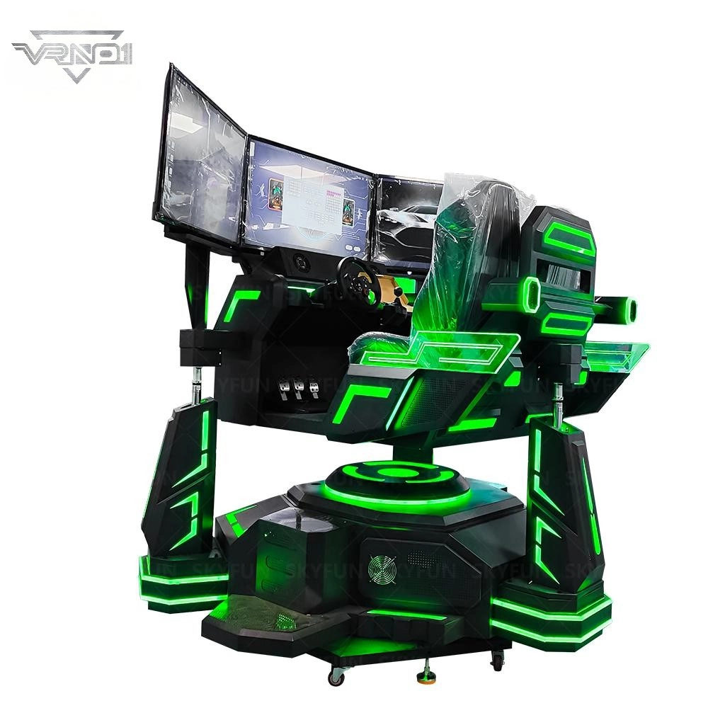 Coche de carreras dinámico, divertido, emocionante, a la moda, con rotación de 360° y 3 pantallas, ideal para parques de atracciones, interiores y exteriores, centro comercial (3) - VRN0.1