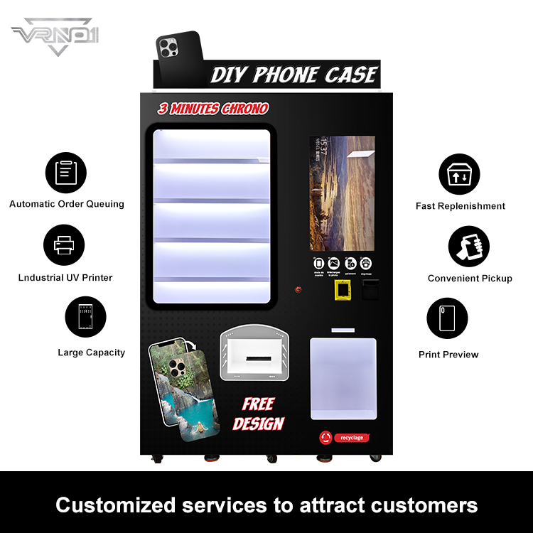 Intelligent Touch Screen Automatic Vending Machine Diy Phone Case Vending Machine with Credit Card Payment System (4)