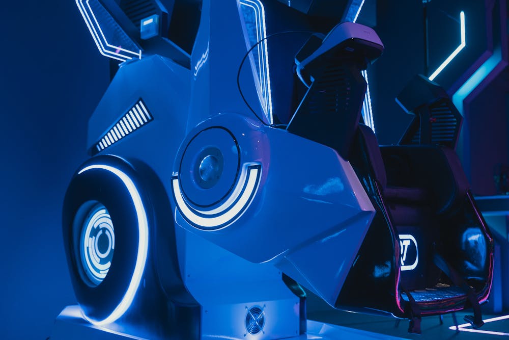 Futuristic vr 360 simulator for sale.