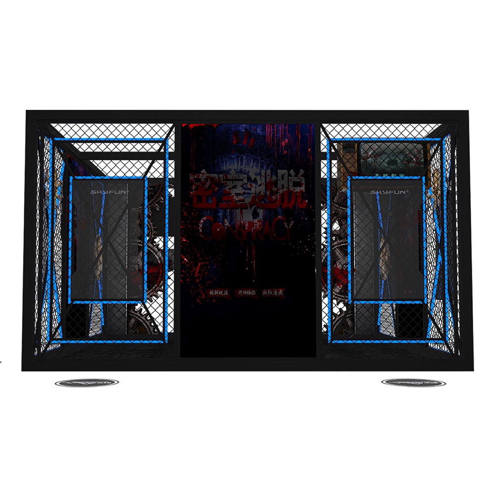 Escape Room Interactive 9D Virtual Reality Puzzle Simulator 2-Player Escape Room Game Indoor Metal VR Experience Real Experience