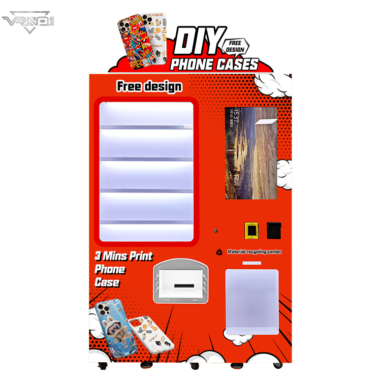 Shopping Mall Digital Touch Screen Phone Case Printing Vending Machine Intelligent Automatic Diy Phone Case Vending Machine (1)