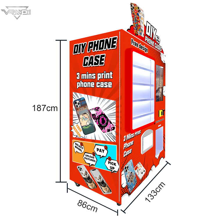 Shopping Mall Digital Touch Screen Phone Case Printing Vending Machine Intelligent Automatic Diy Phone Case Vending Machine (2)